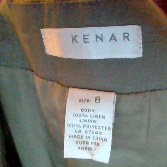 Brand New Women's Kenar Linen Belted A-Line Skirt - Picture 5 of 9